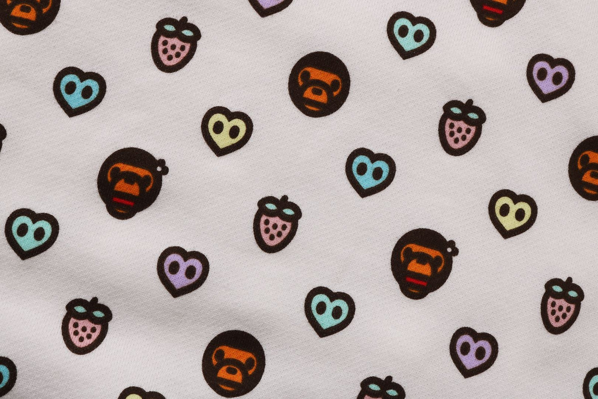 BAPE MILOGRAM SWEETS PATTERN HOODIE DRESS