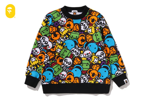 BAPE MILO ALL FRIENDS 圓領運動衫