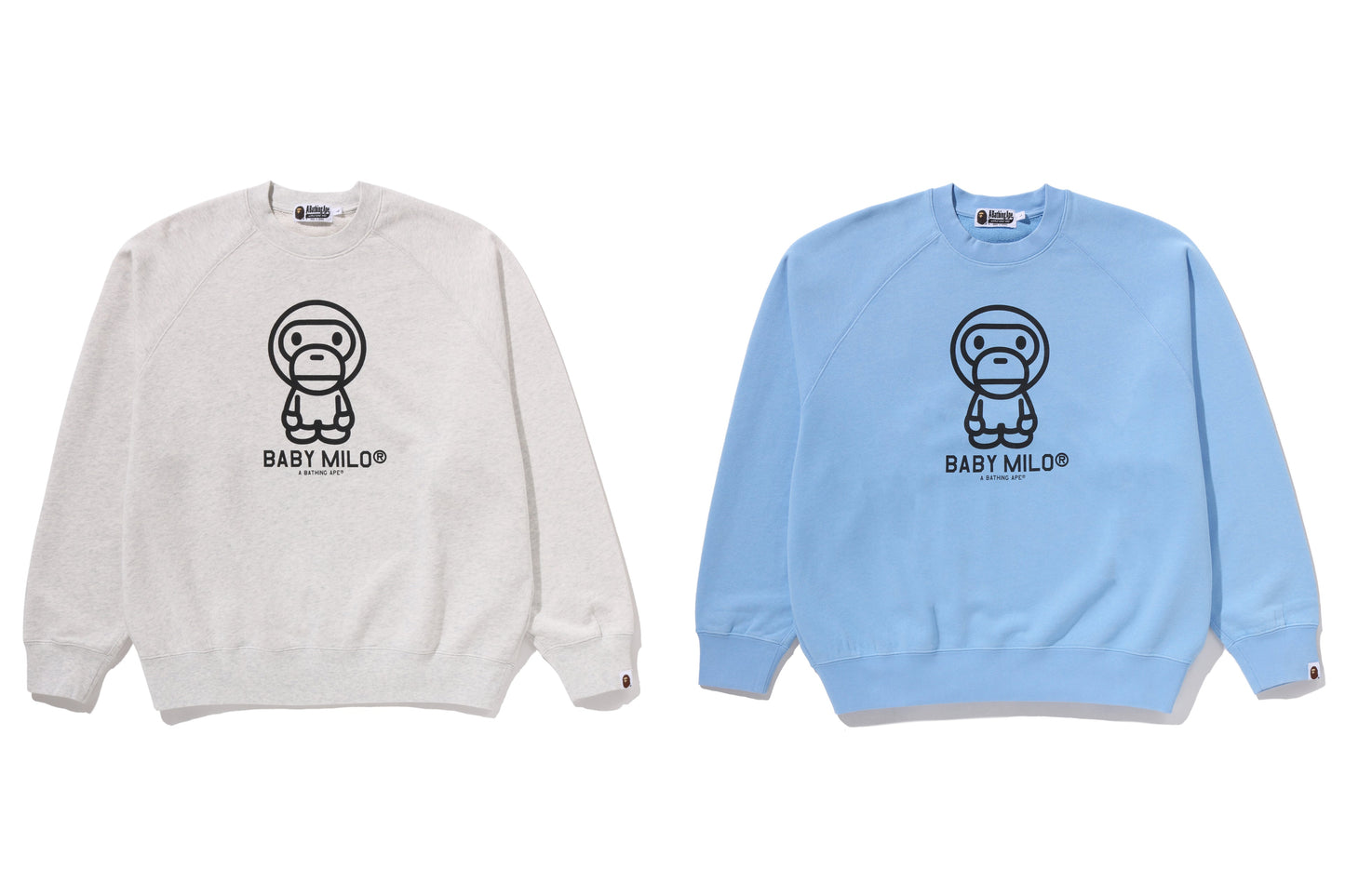 BAPE HEAVY WASH BABY MILO 寬鬆版圓領運動衫
