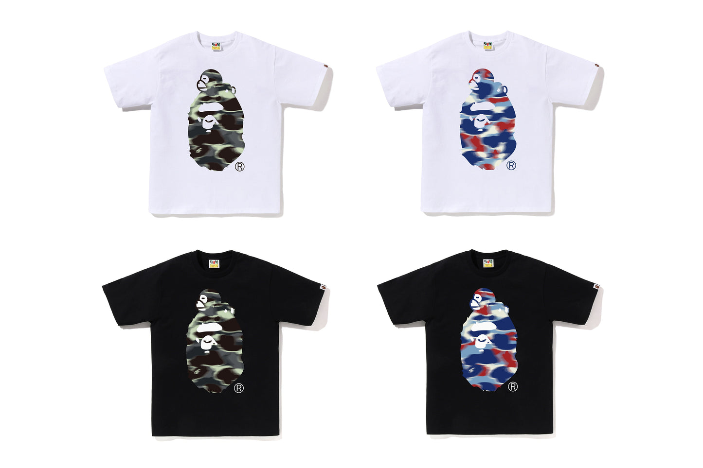 BAPE SCREEN CAMO MILO ON BIG APE TEE