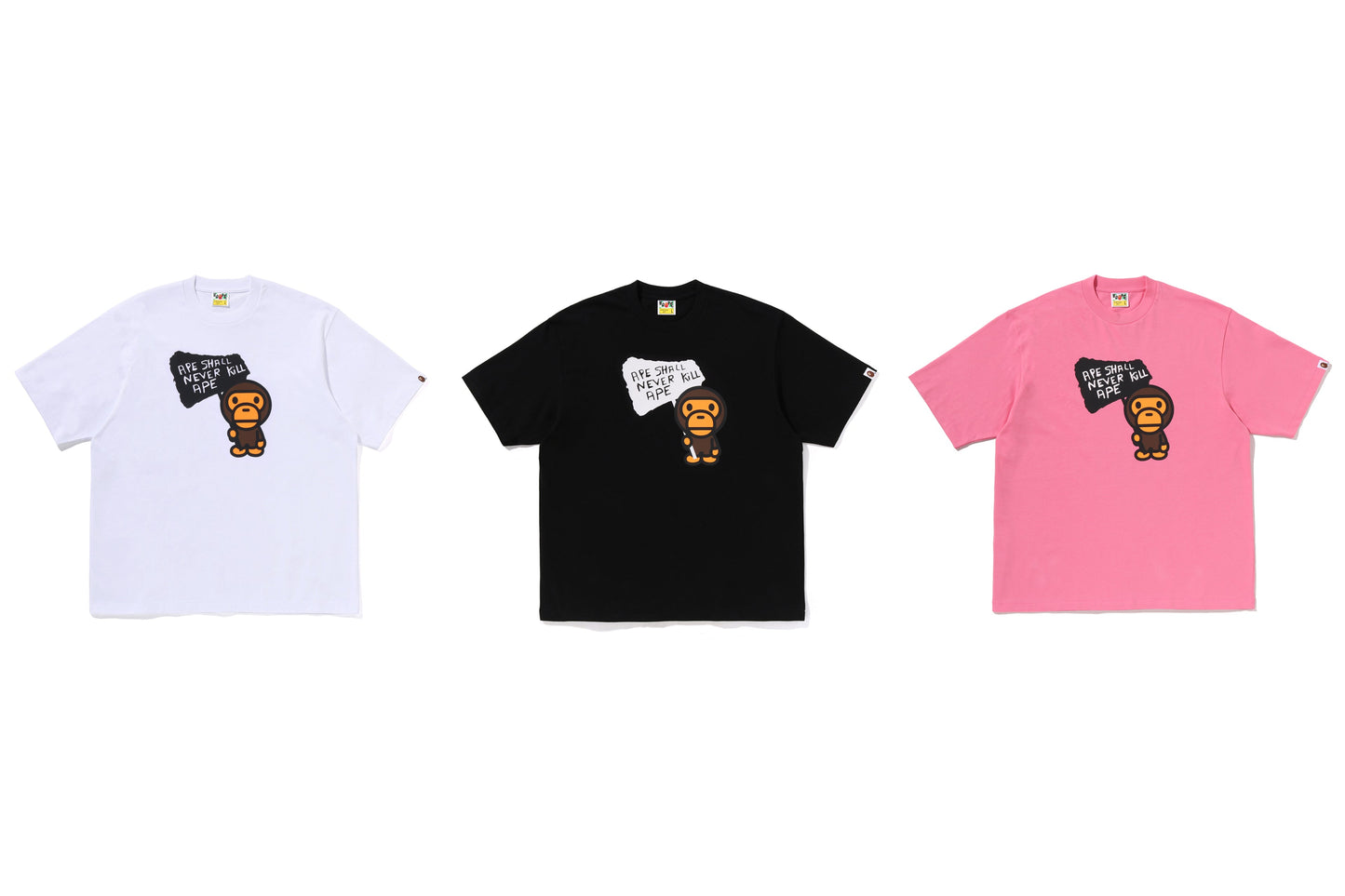 BAPE BABY MILO 圖案寬鬆版短袖T恤