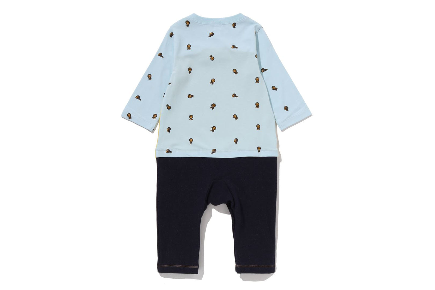 BAPE BABY MILO MONOGRAM FACE FRIENDS ROMPERS