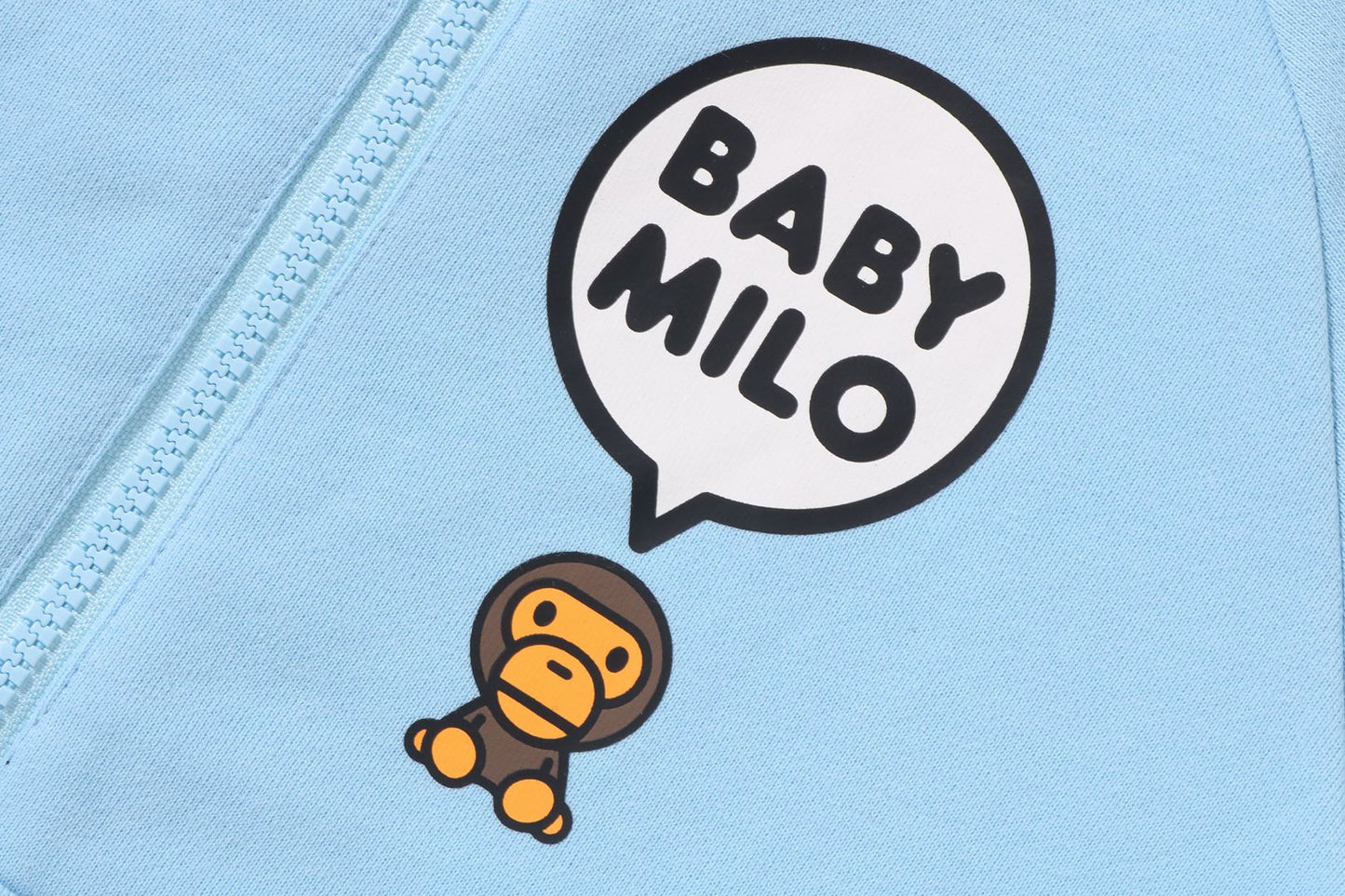 BAPE BABY MILO PATTERN REVERSIBLE ZIP HOODIE