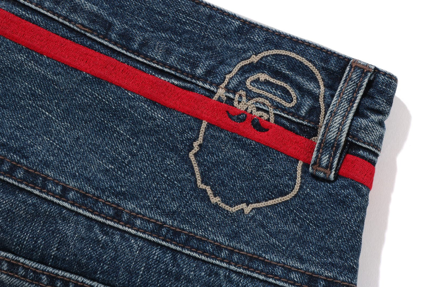 BAPE TAPER FRONT DENIM PANTS