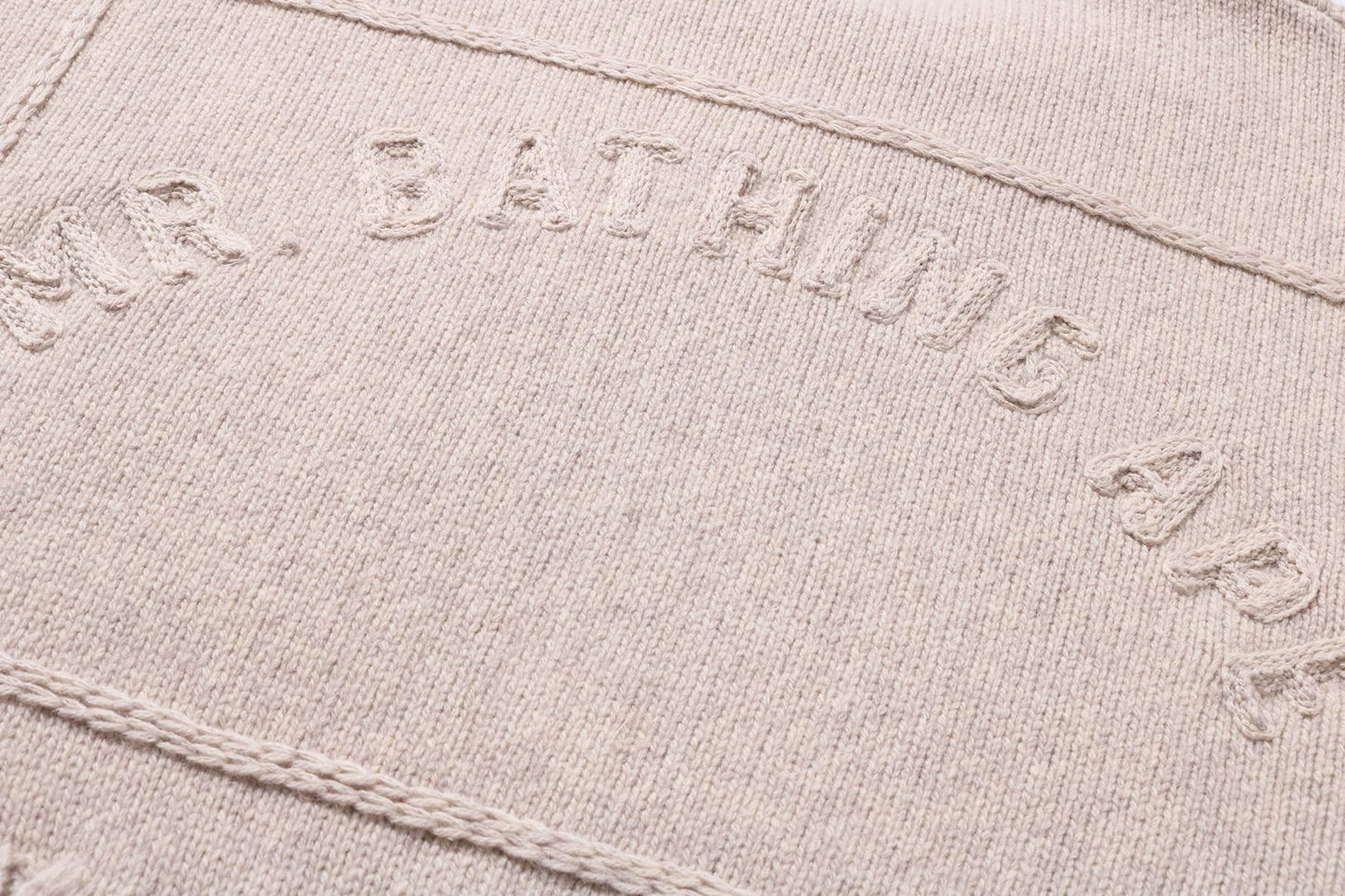 BAPE CHUNKY CABLE WOOL SWEATER