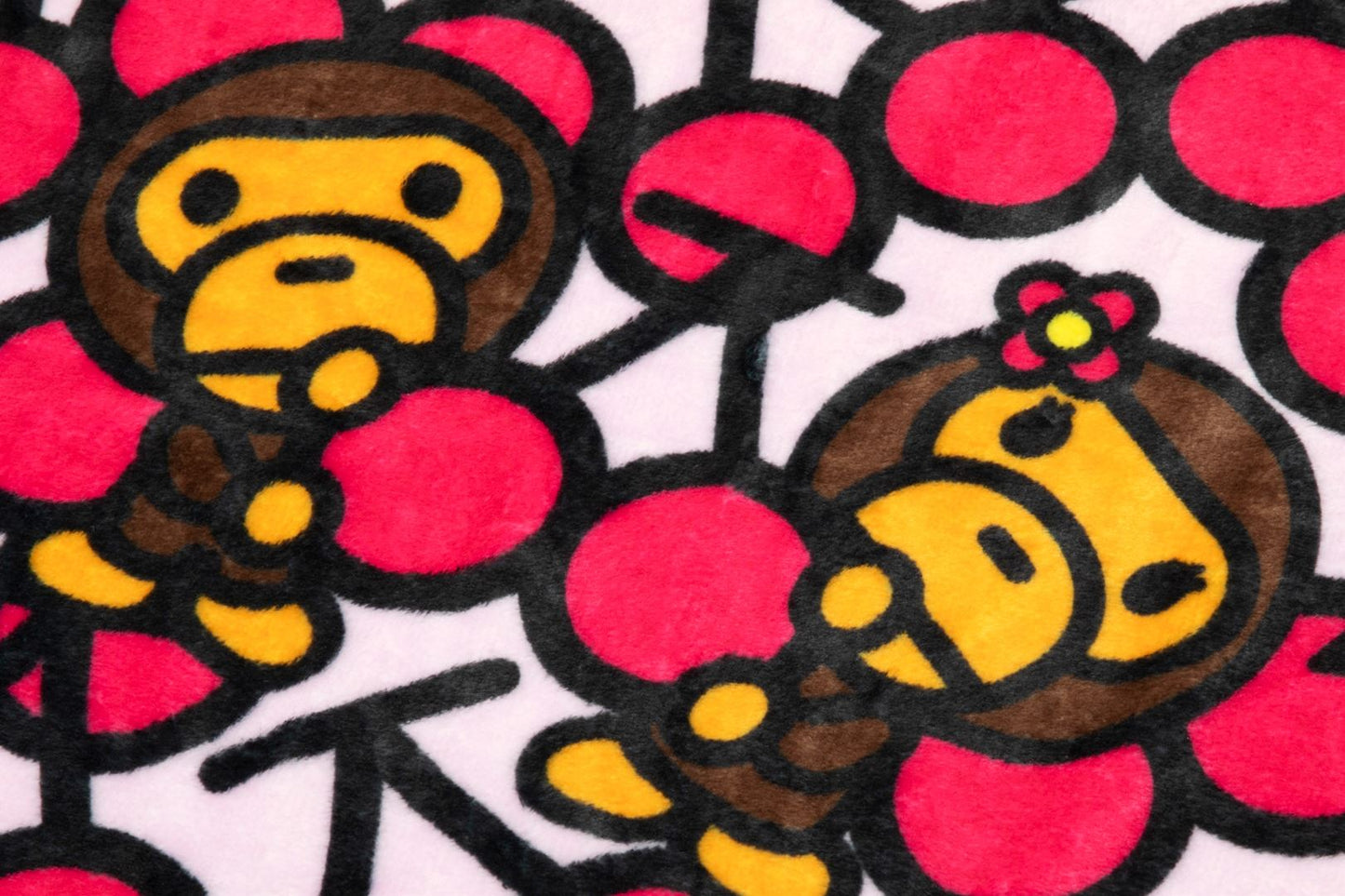 BAPE BABY MILO CHERRY PATTERN BLANKET