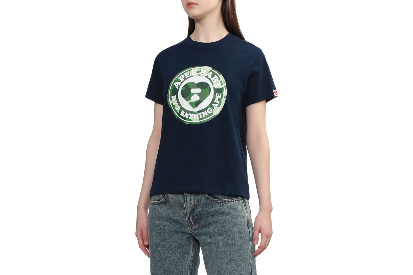 BAPE 圓形迷彩心形印花T恤