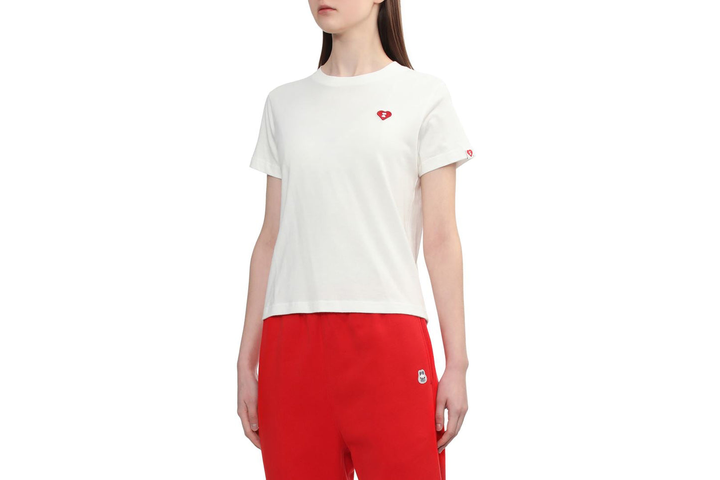 BAPE HEART BADGE CROP TEE