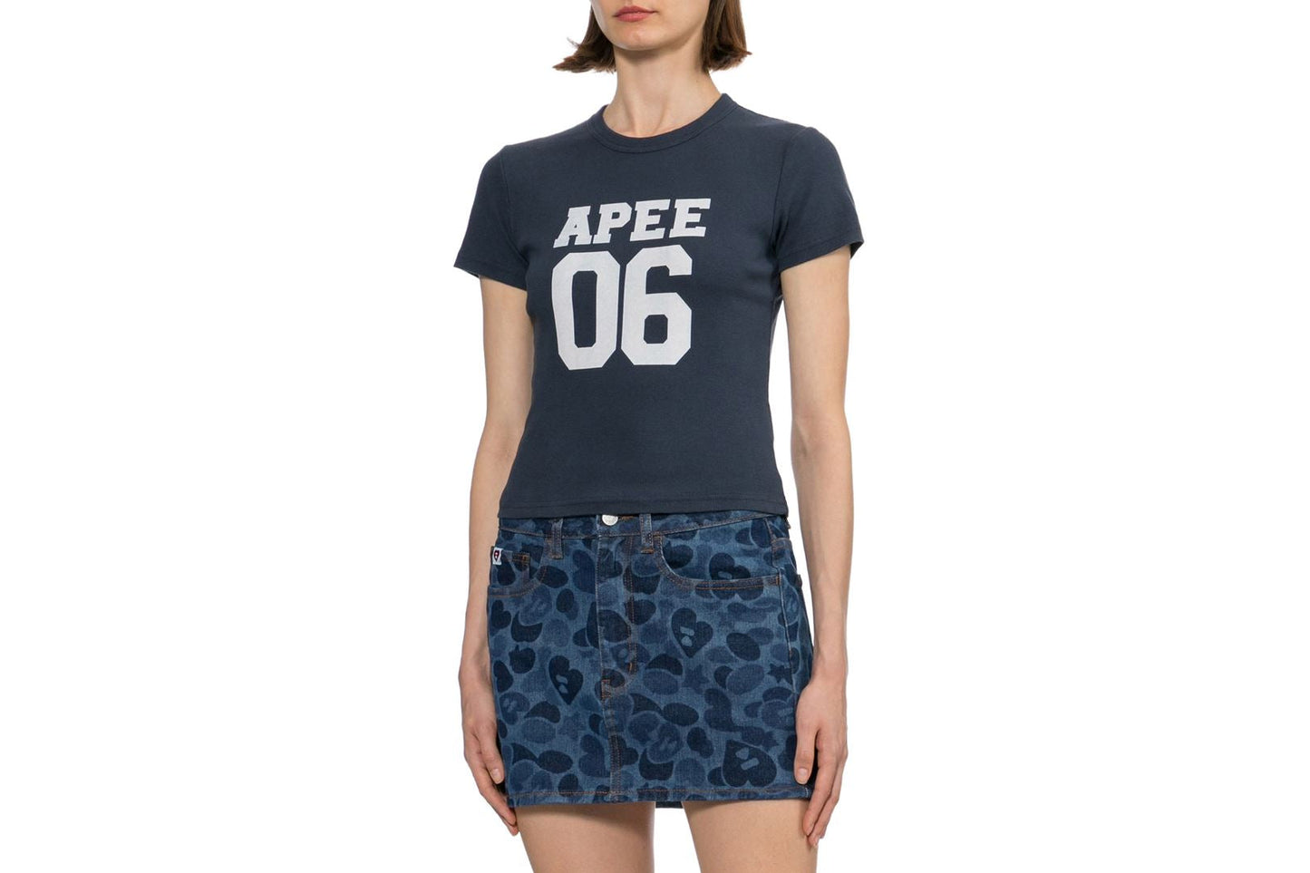 BAPE APEE 06 PRINT CROP TEE