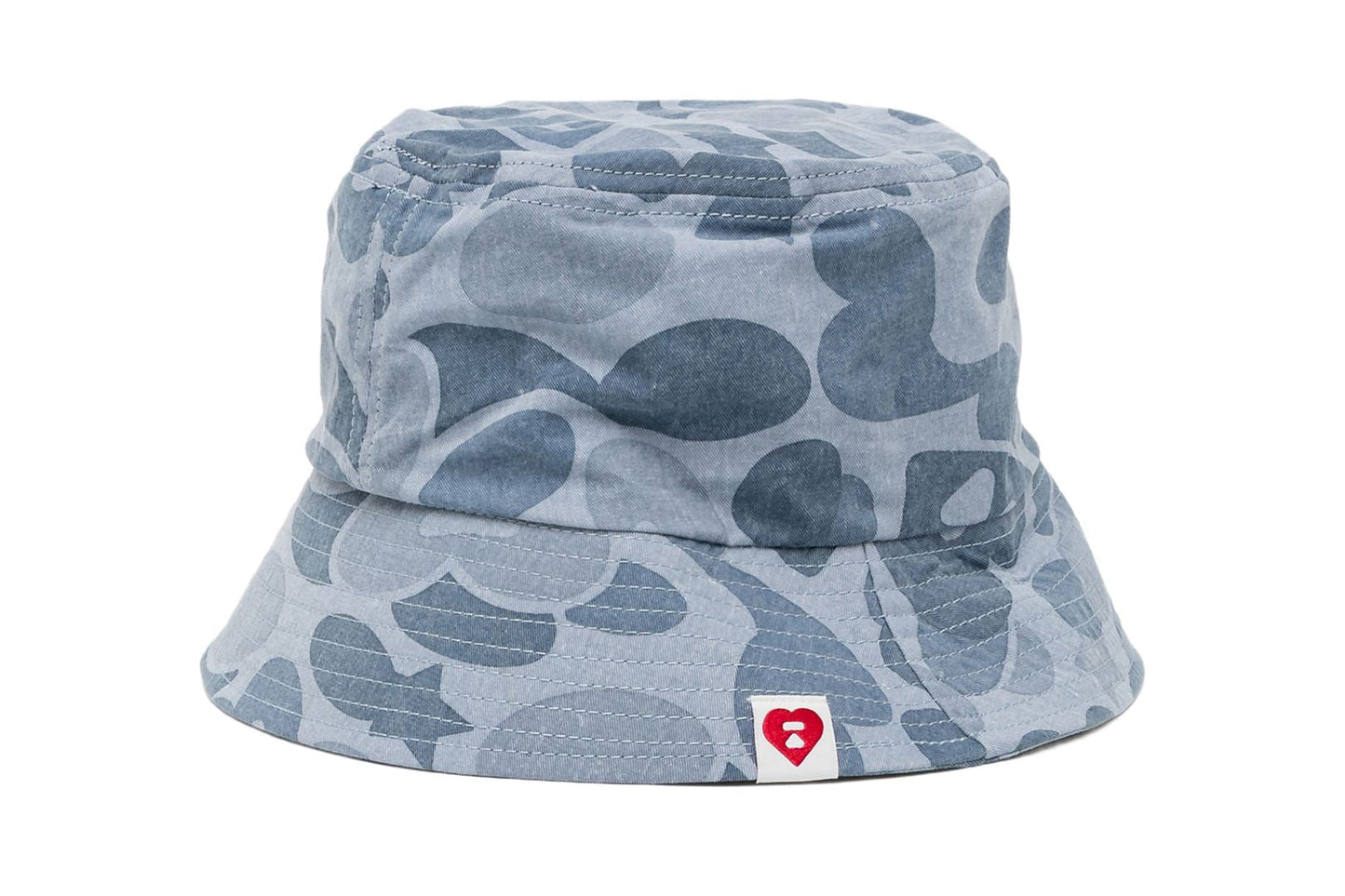 BAPE CAMO LASER PRINTED DENIM BUCKET HAT