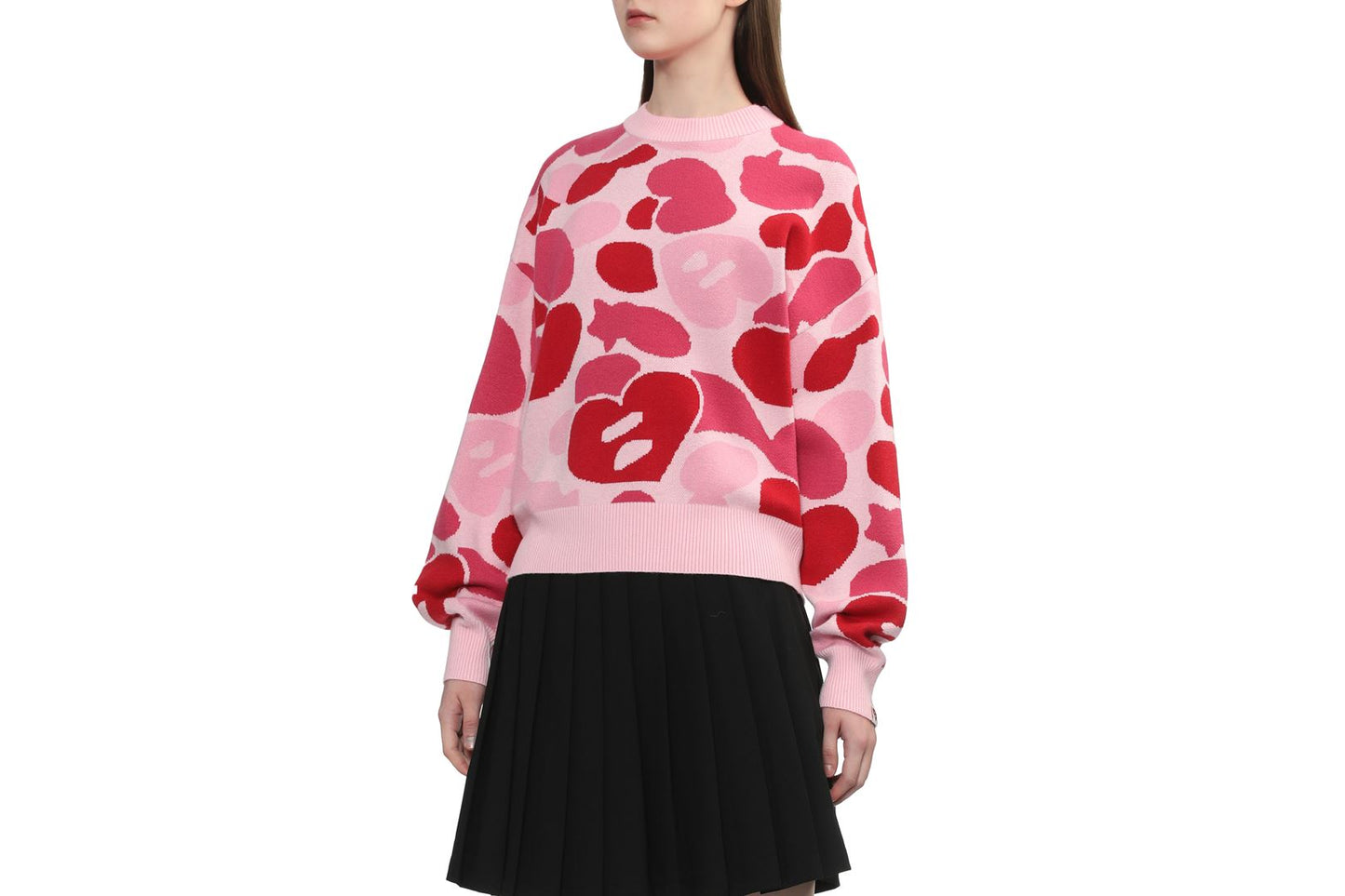 BAPE CAMO MONOGRAM BIRDSEYE JACQUARD SWEATER