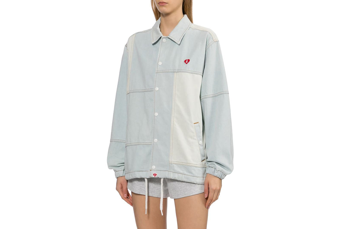 BAPE DENIM PATCHWORK COACH JACKET