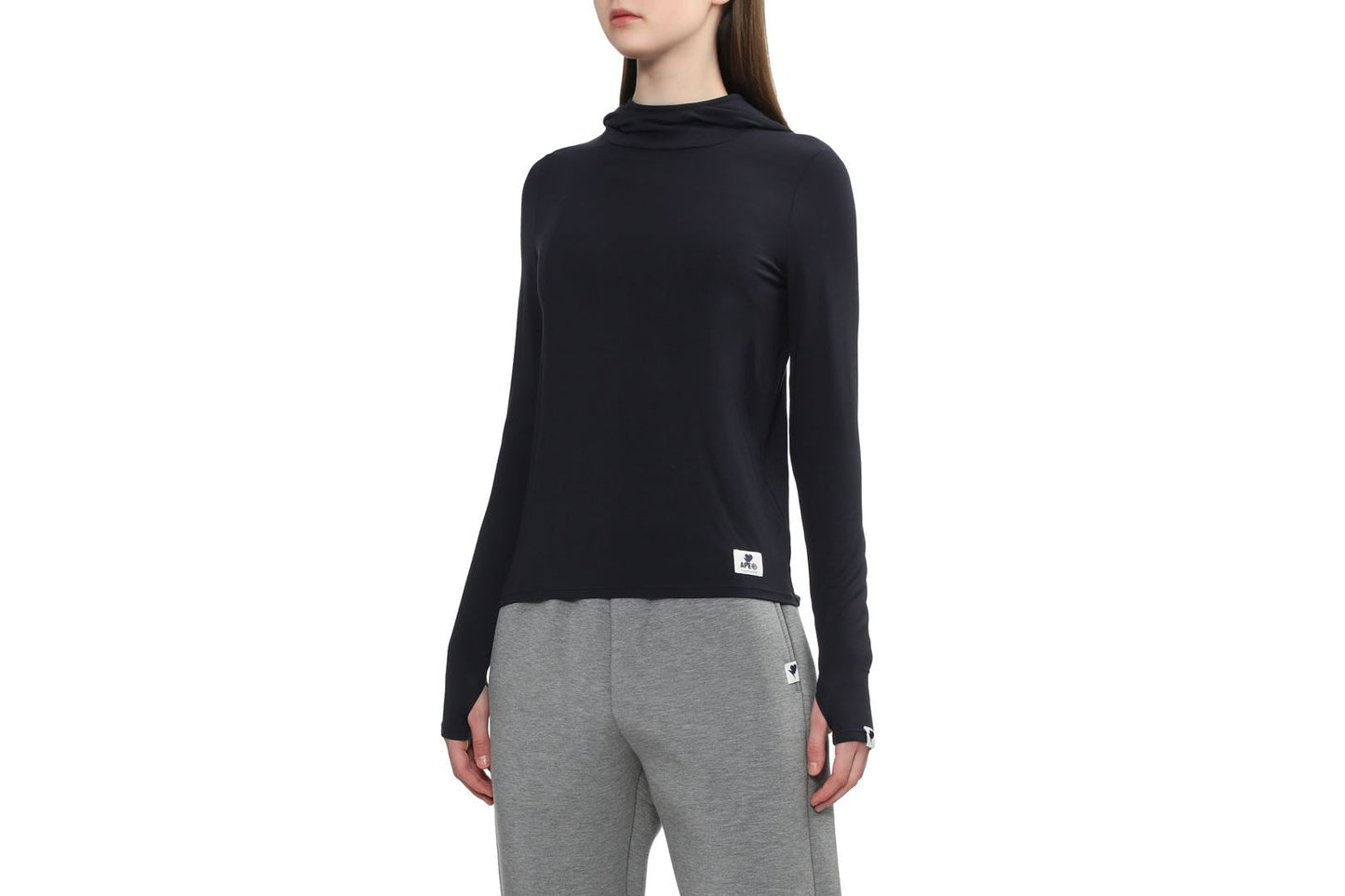 BAPE LONG SLEEVE HOODED T-SHIRT