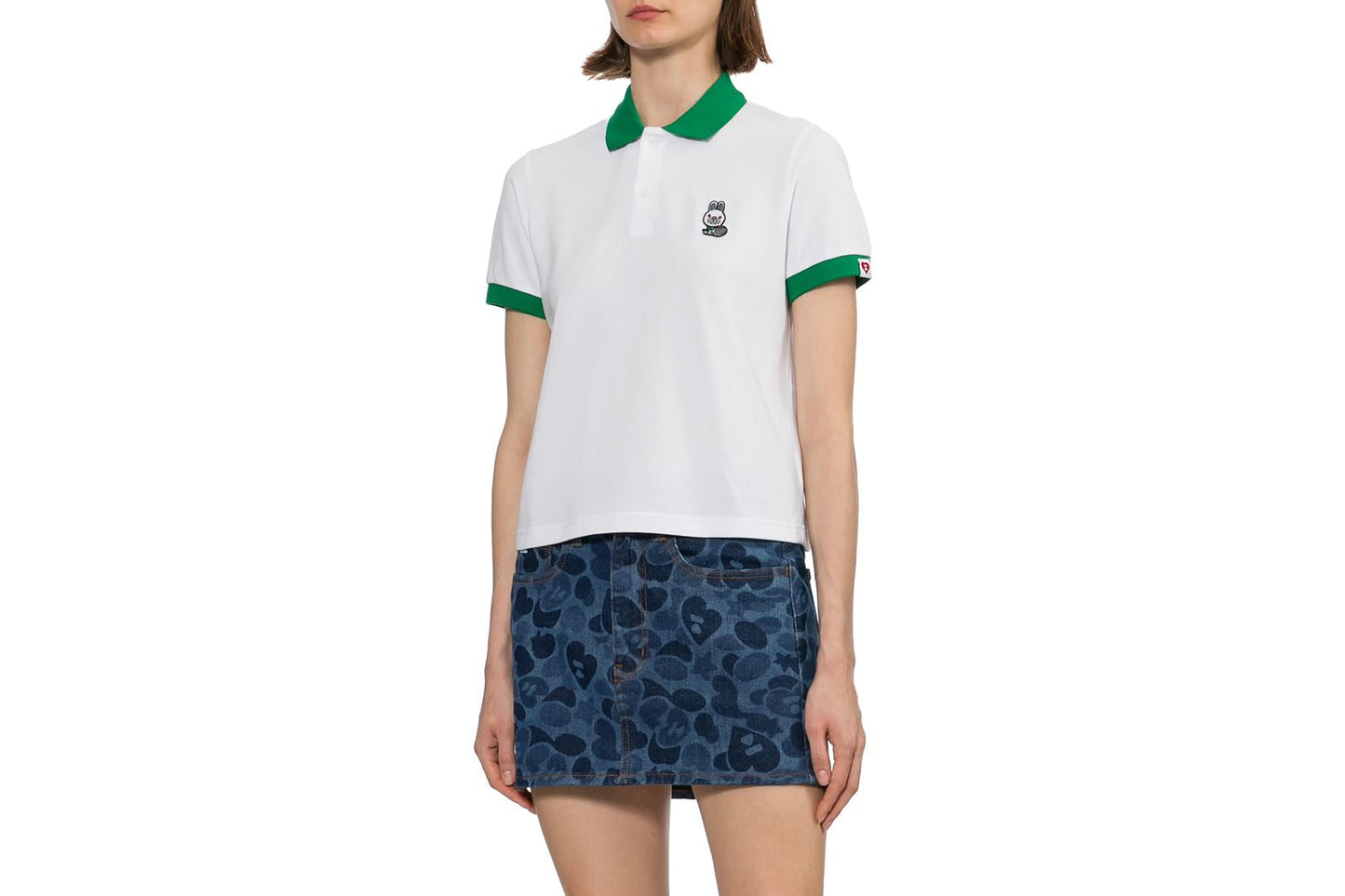 BAPE BABY DOPPY BADGE POLO CROP TEE