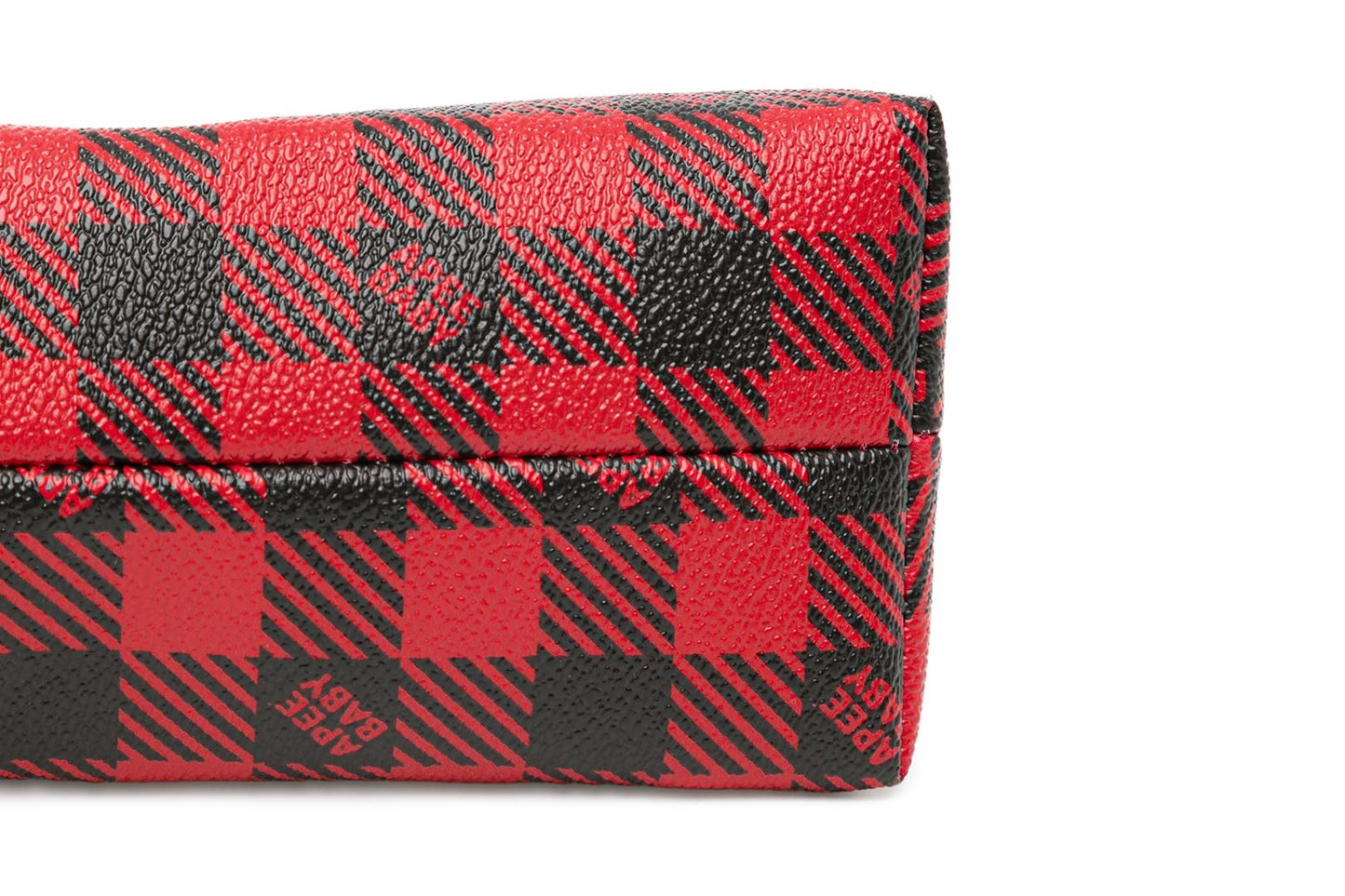 BAPE PLAID COSMETIC BAG