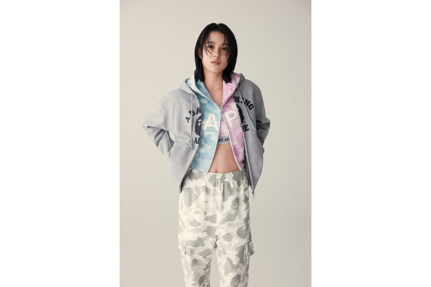 BAPE 大學拉鍊連帽外套