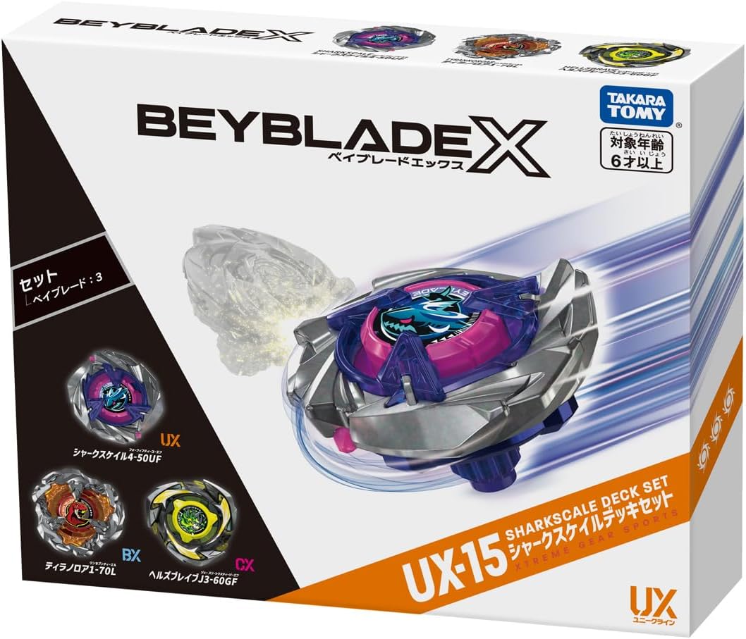 日本代購|タカラトミー 模型 - BEYBLADE X UX-15 鯊魚鱗甲組合|Amazon JP