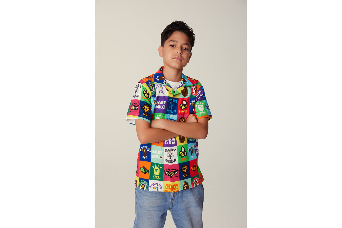 BAPE BABY MILO PATCHWORK 開襟襯衫