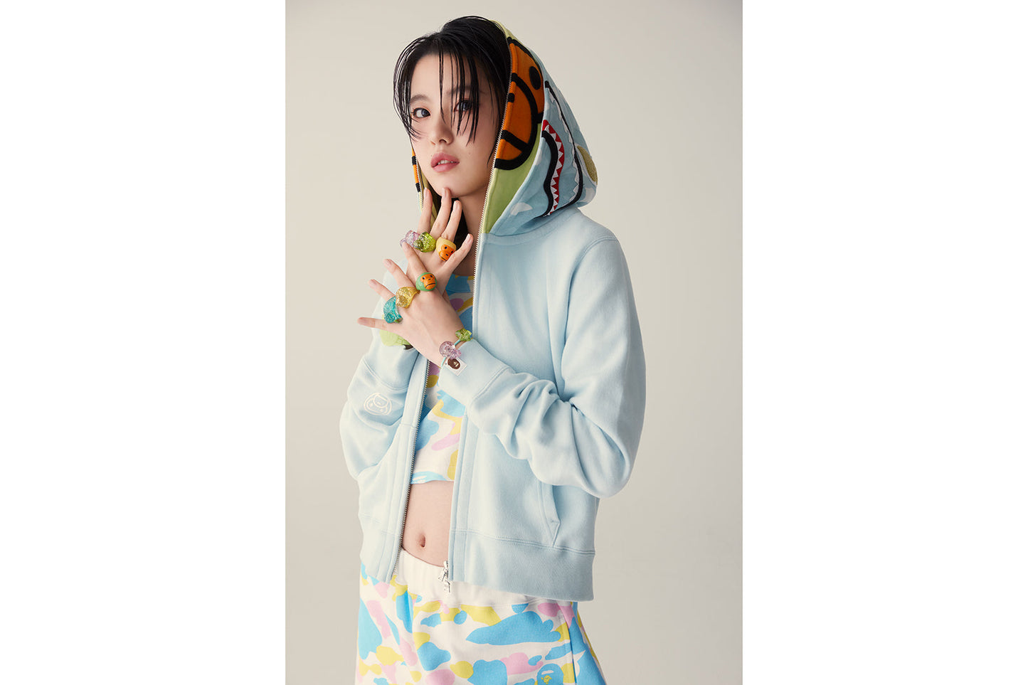 BAPE BABY MILO GLITTER ACRYLIC RING SET