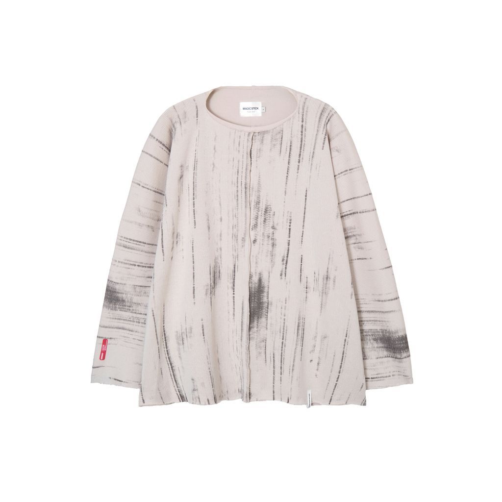 日本代購|maroon-webstore T恤 - MAGIC STICK MATRIX RIB LS T恤 (OFF WHITE)|樂天