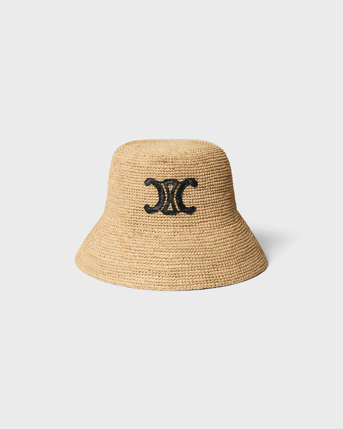 TRIOMPHE BUCKET HAT IN RAFFIA size:M