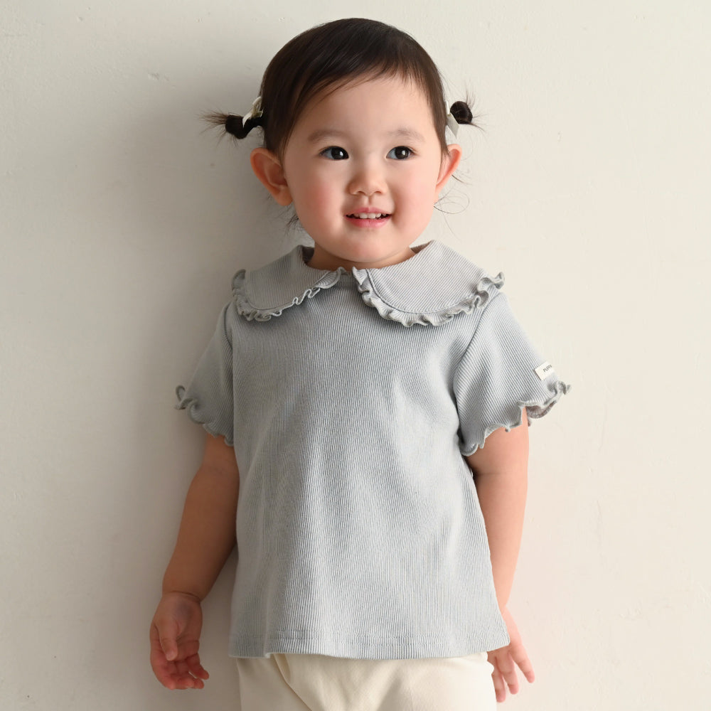 日本代購|PUPPAPUPO T恤 - ビッグカラー 半袖 T恤|PUPPAPUPO