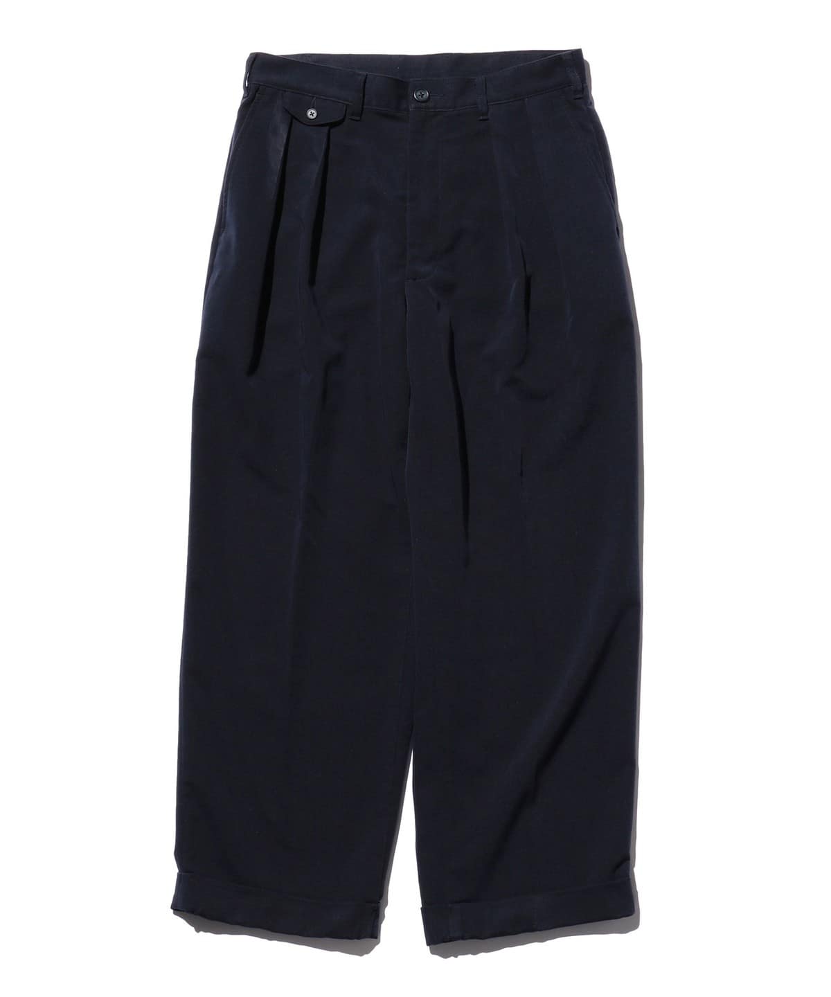 日本代購|BEAMS PLUS 褲子 - 2褶褲 PE Twill【綠色 / S】|BEAMS