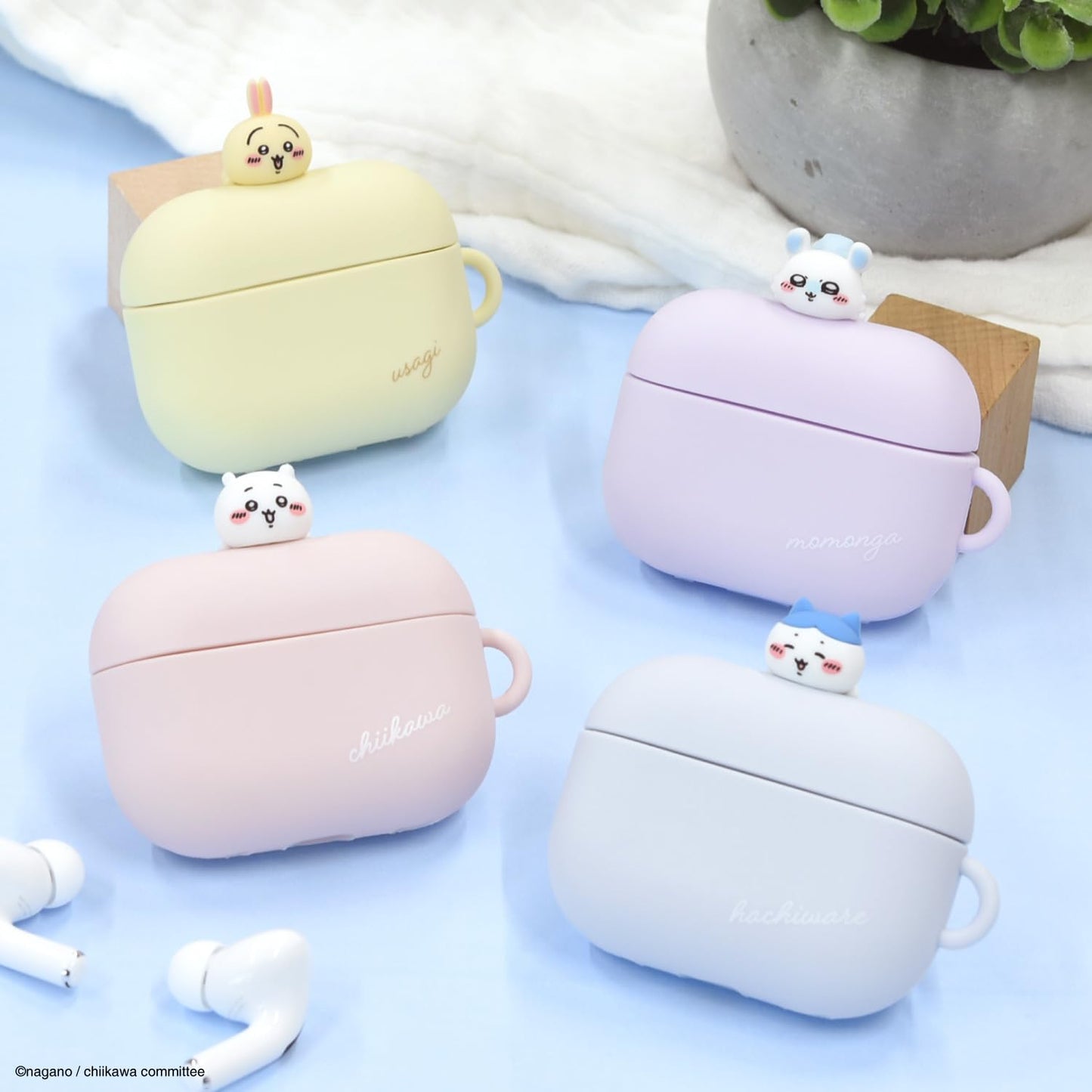 Gourmandise × 吉伊卡哇 AirPods 矽膠保護套|可愛造型 × 防摔防刮|附掛鉤便攜|適用 AirPods(第2代)