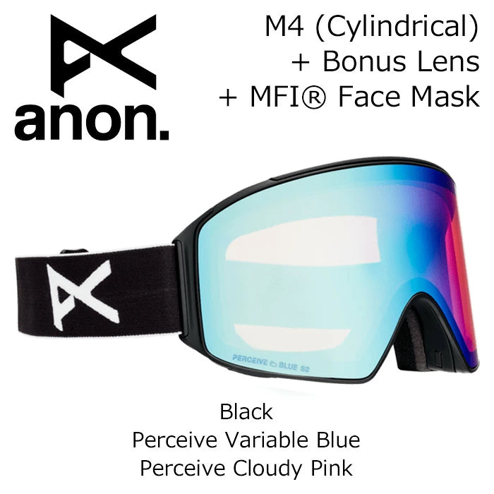 日本代購|fusosports 【楽天市場】ANON アノン ゴーグル M4 (Cylindrical) Black/Perceive Variable Blue 26-27モデル:FUSO SKI SNOWBOARD|樂天