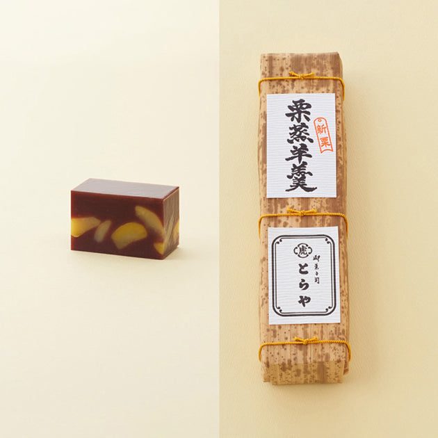 虎屋竹皮包裝羊羹 1本入(栗蒸羊羹)