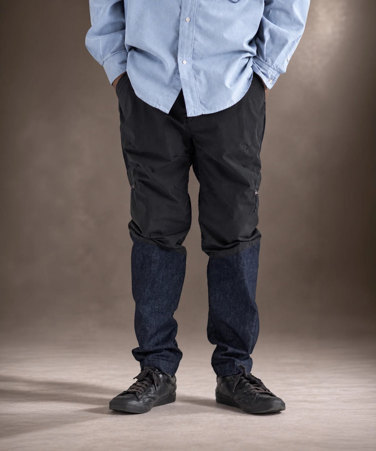 日本代購|NANGA ONLINE SHOP 3D TAPERED KNEE ZIP (HK-S138)【BLU / L】|NANGA ONLINE SHOP