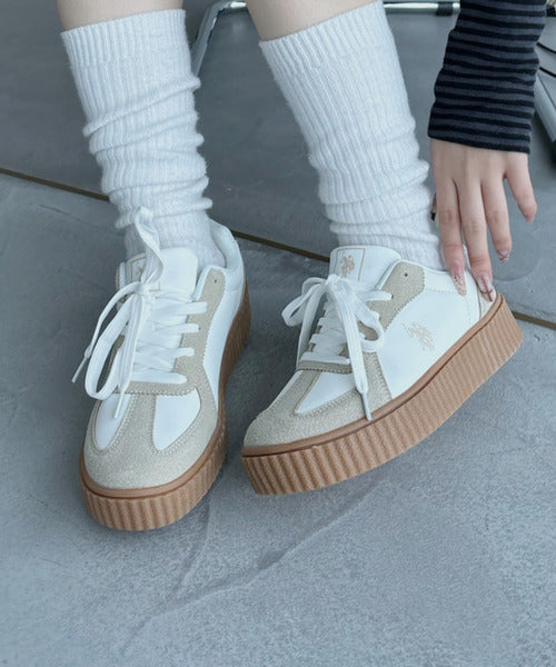 日本代購|U.S. POLO ASSN. 厚底運動鞋 - ローカット 厚底運動鞋|ZOZOTOWN