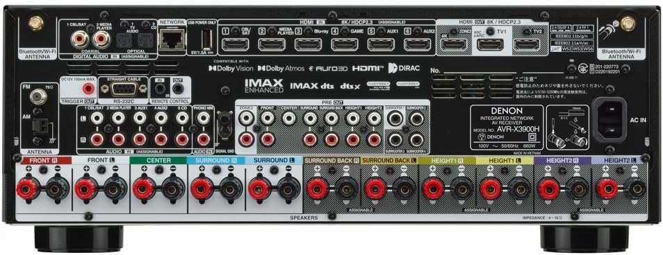 日本代購|Denon AV接收器 - AVR-X3900H 9.4ch AV接收器 8K Ultra HD|Amazon JP