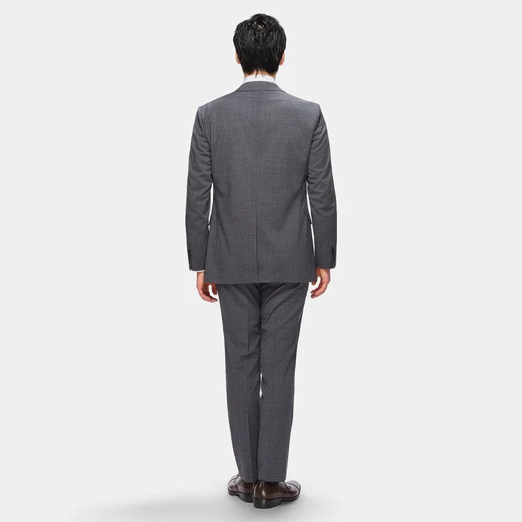 日本代購|AOKI 西裝 - SUPER Aircool 可洗 Slim Fit 影紋兩件式西裝 - 灰色|AOKI