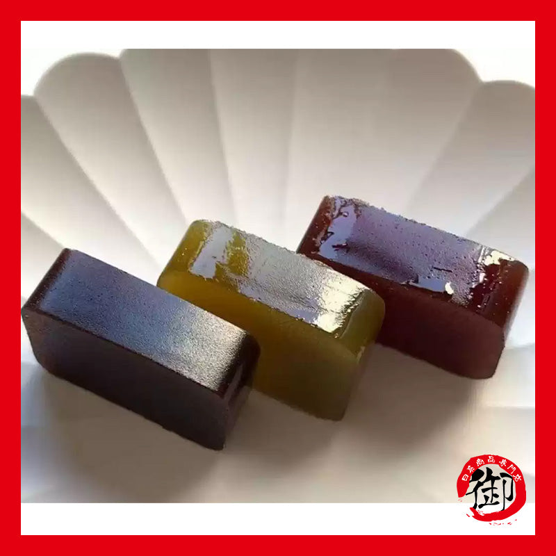 Toraya bamboo skin wrapped yokan seasonal yokan with red beans, brown sugar and matcha