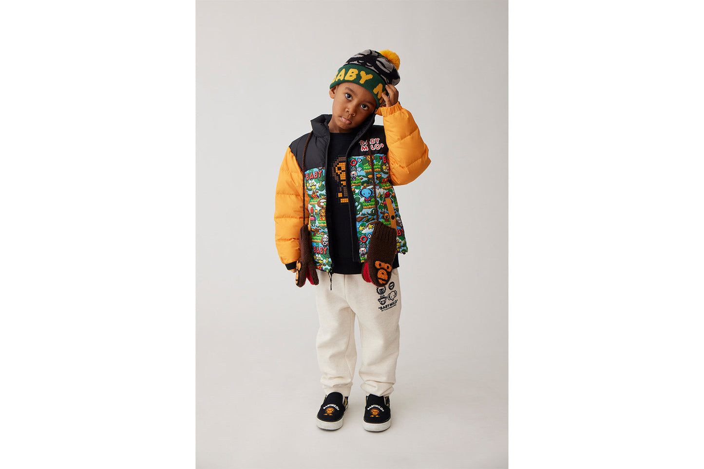 BAPE BABY MILO BLOCK 圓領運動衫