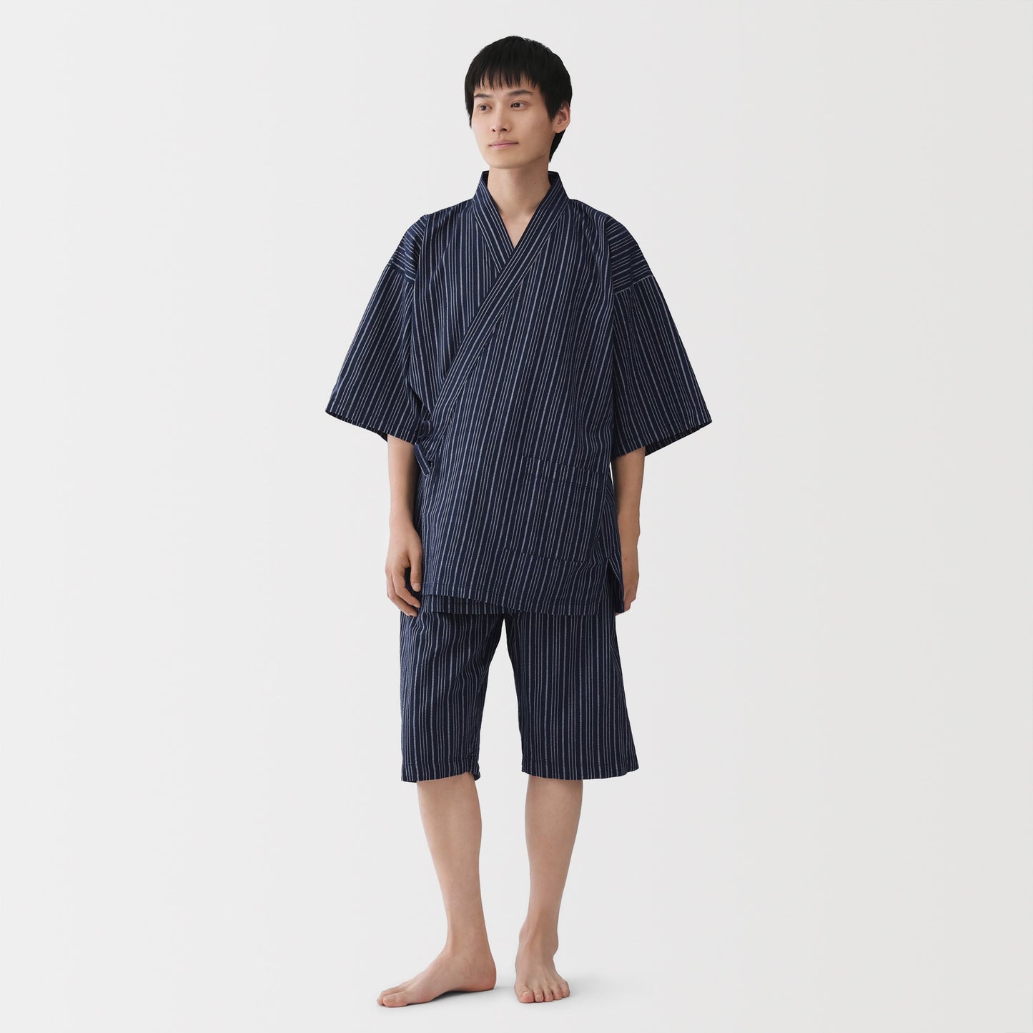 日本代購|無印良品 甚平 - 紳士 しじら織り 甚平|MUJI