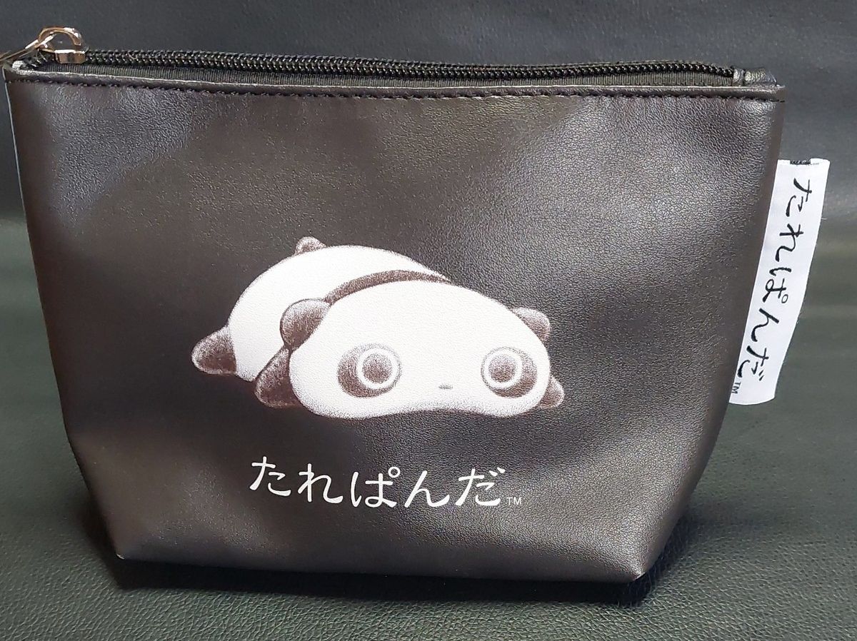 日本代購|値下げ たれぱんだ ポーチ 小物入れ ブラック サンエックス 合皮|Paypayfleamarket.yahoo