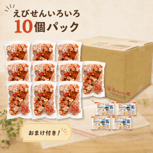日本代購|未知 零食 - 各式蝦餅10個包【手提袋無】|Ebisato.shop