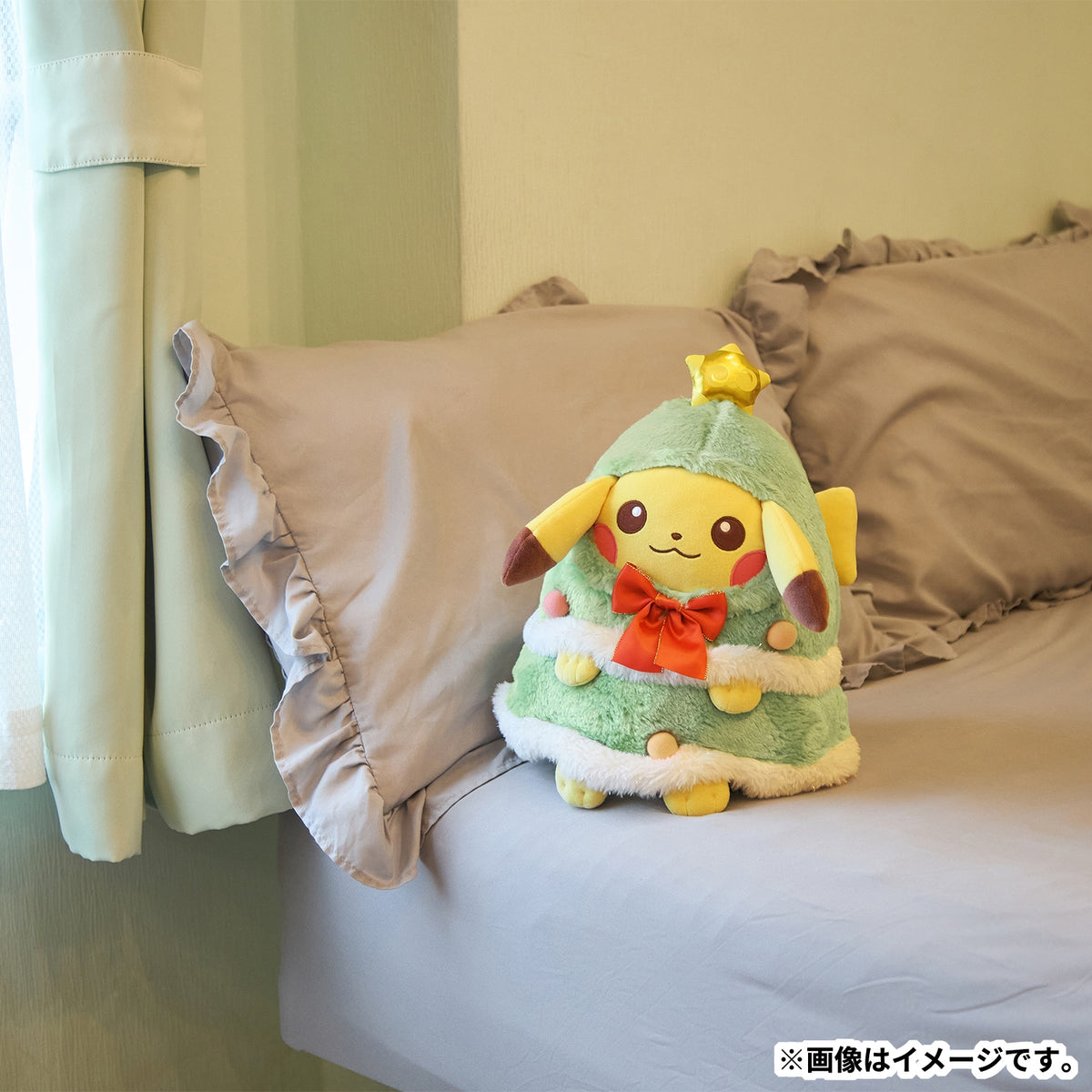 日本代購|Pokémon Center もちふわぬいぐるみ クリスマスじゅんびチュウ! ツリーごっこピカチュウぬいぐるみ・マスコット|Pokémon Center