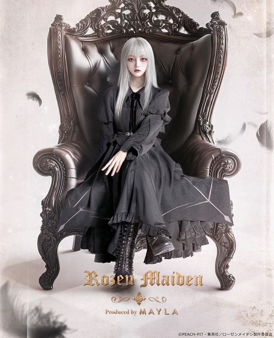 日本代購|Rozen Maiden 水銀燈 連衣裙 - 聯名連衣裙外套|Mercari