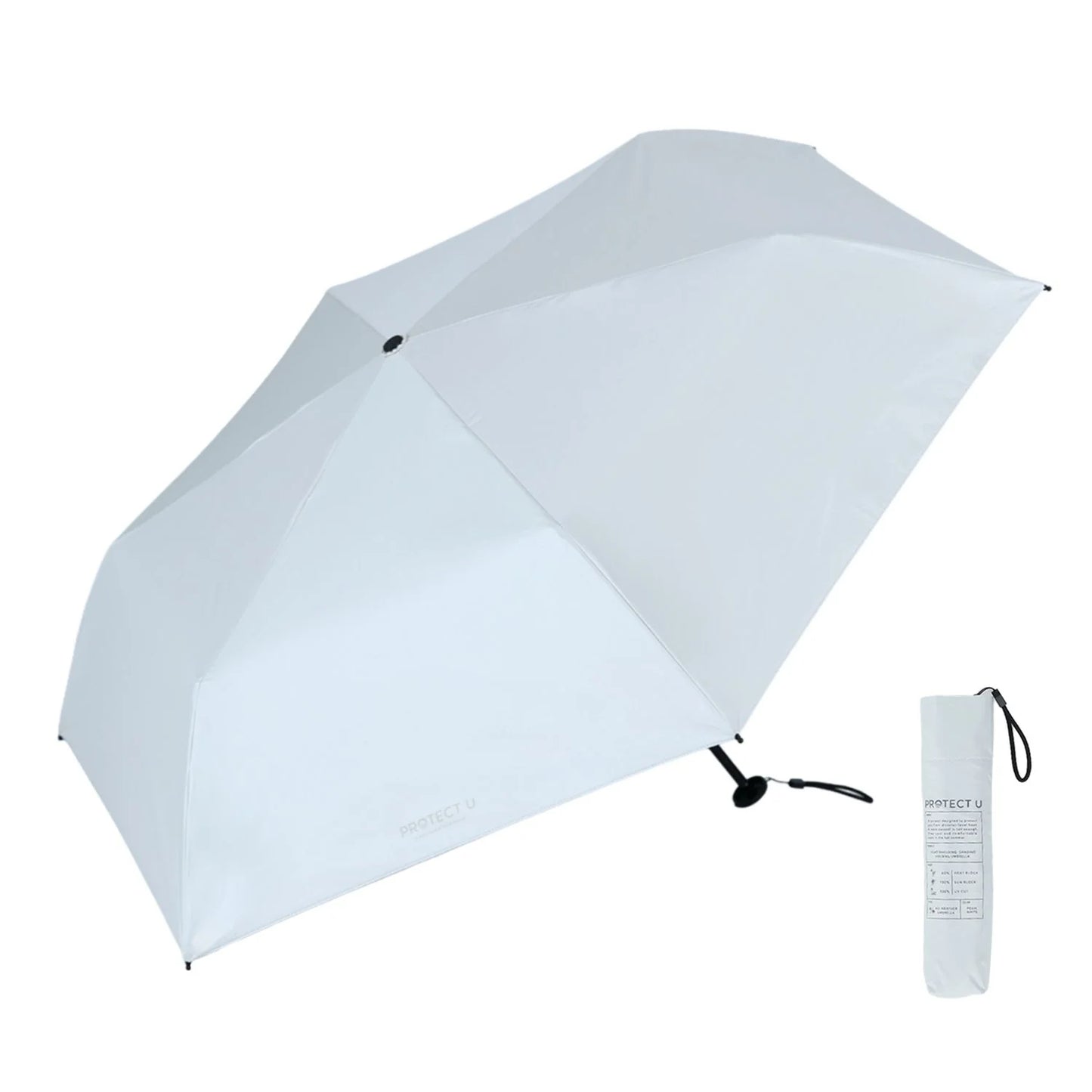 日本代購|PROTECT U 折疊傘 - 超輕量折疊日傘 50cm【黑色】|PROTECT U
