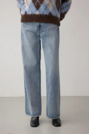 日本代購|AZUL 牛仔褲 - DENIM 高腰寬鬆牛仔褲|Ec-net