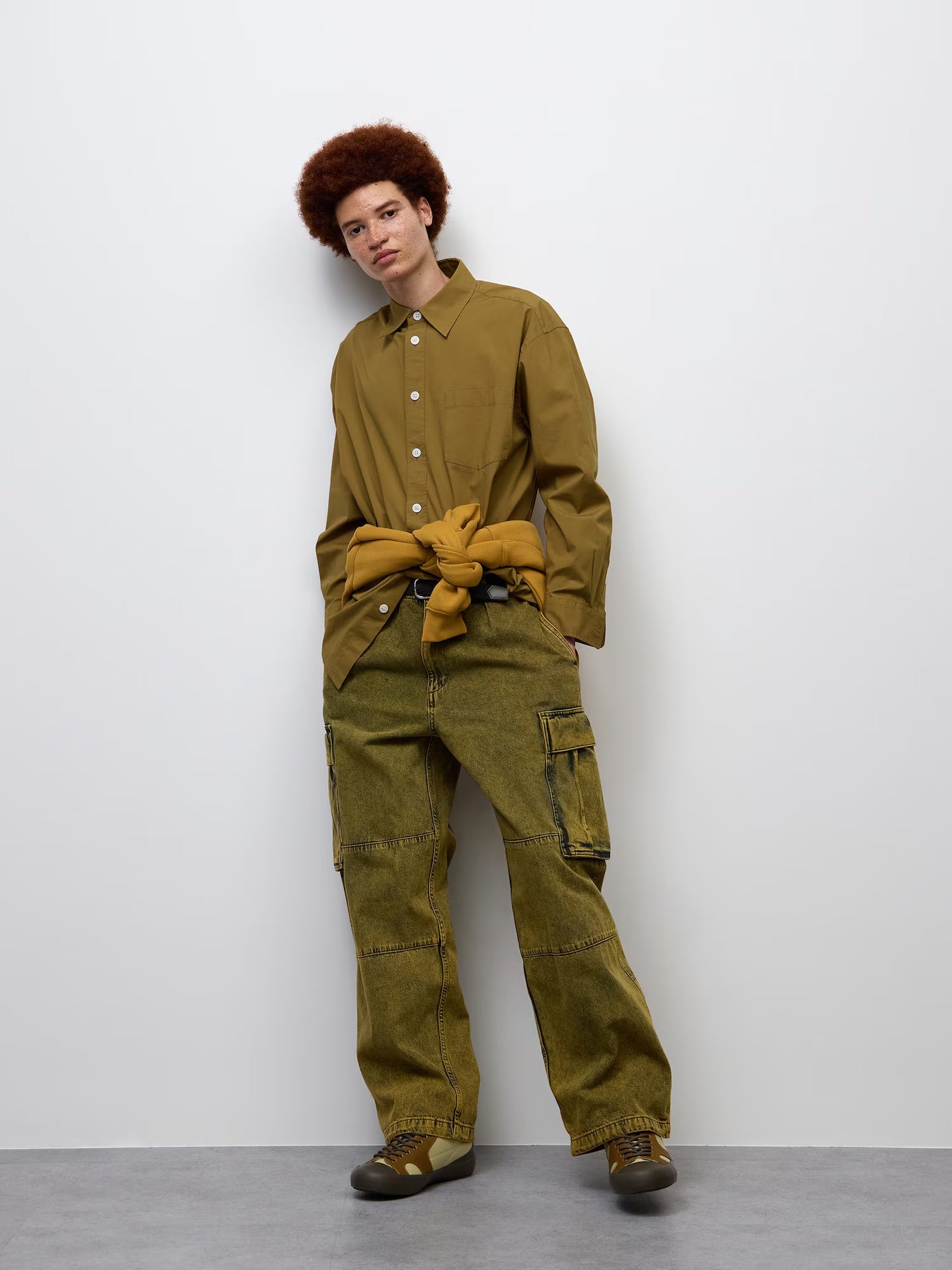 日本代購|GU 褲子 - 藍色寬版工裝褲 UL【3XL】|GU