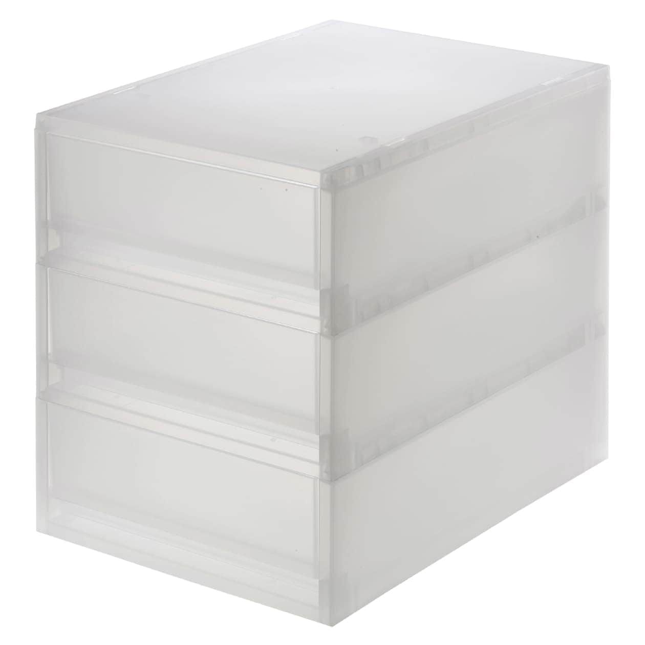 日本代購|無印良品 收納盒 - ポリプロピレン 小物收納盒 3層|MUJI