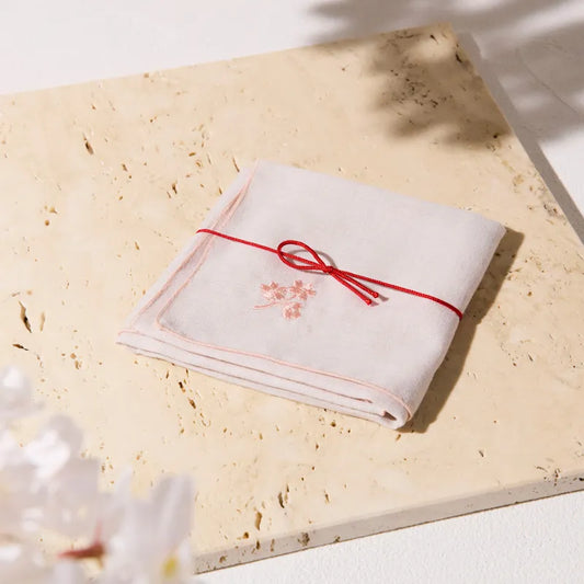 Blue bottle 藍瓶咖啡|原創 刺繡手帕 —SAKURA—(限定)