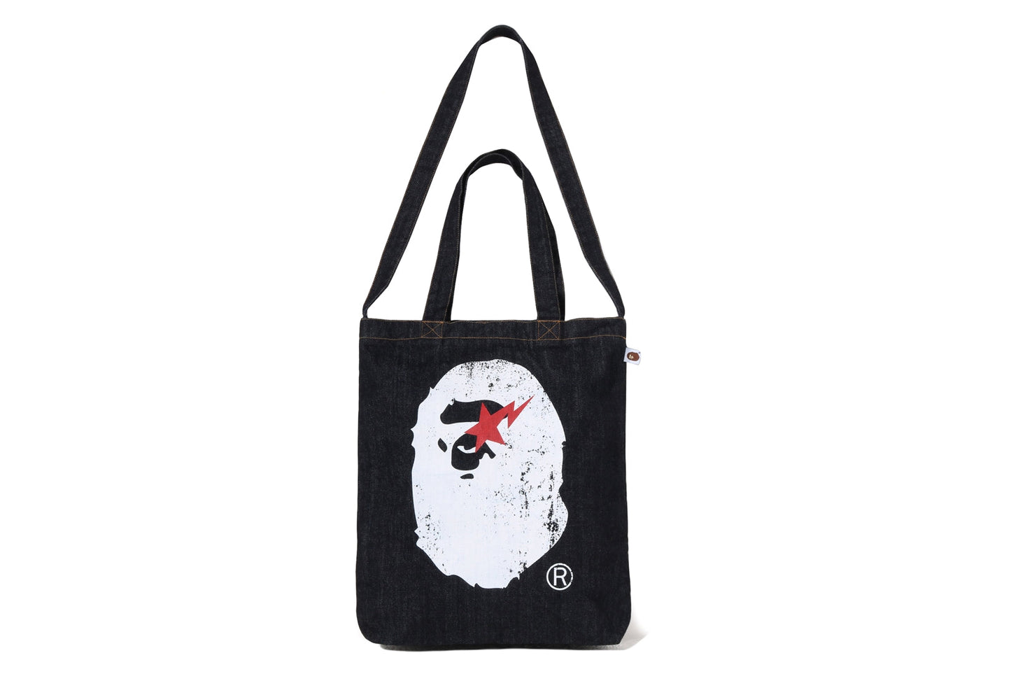 BAPE APE HEAD DENIM 2WAY TOTE BAG