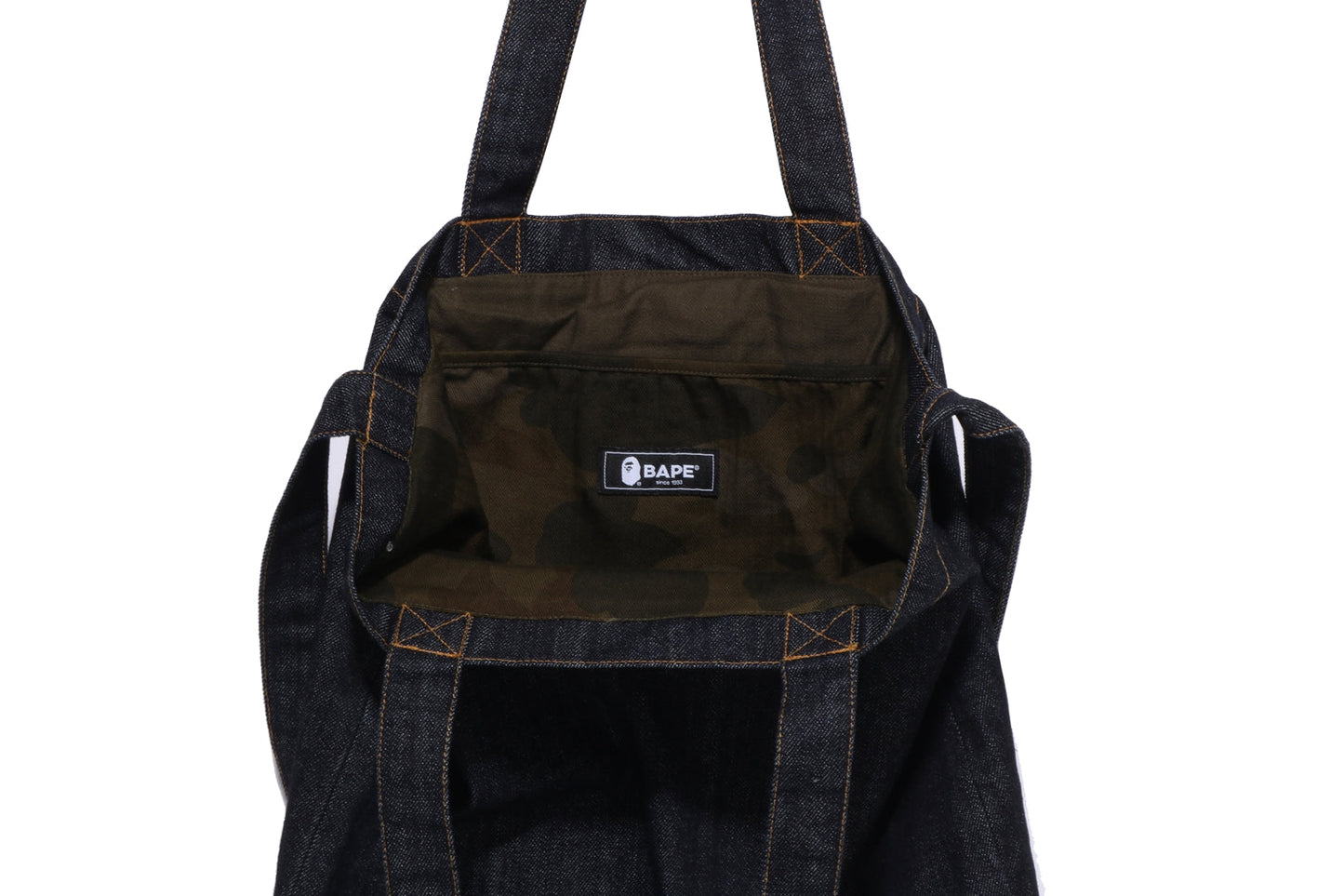 BAPE APE HEAD DENIM 2WAY TOTE BAG