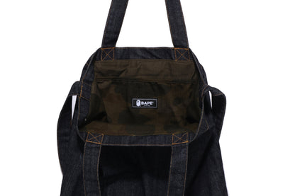 BAPE APE HEAD DENIM 2WAY TOTE BAG