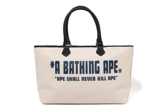 BAPE A BATHING APE CANVAS TOTE BAG